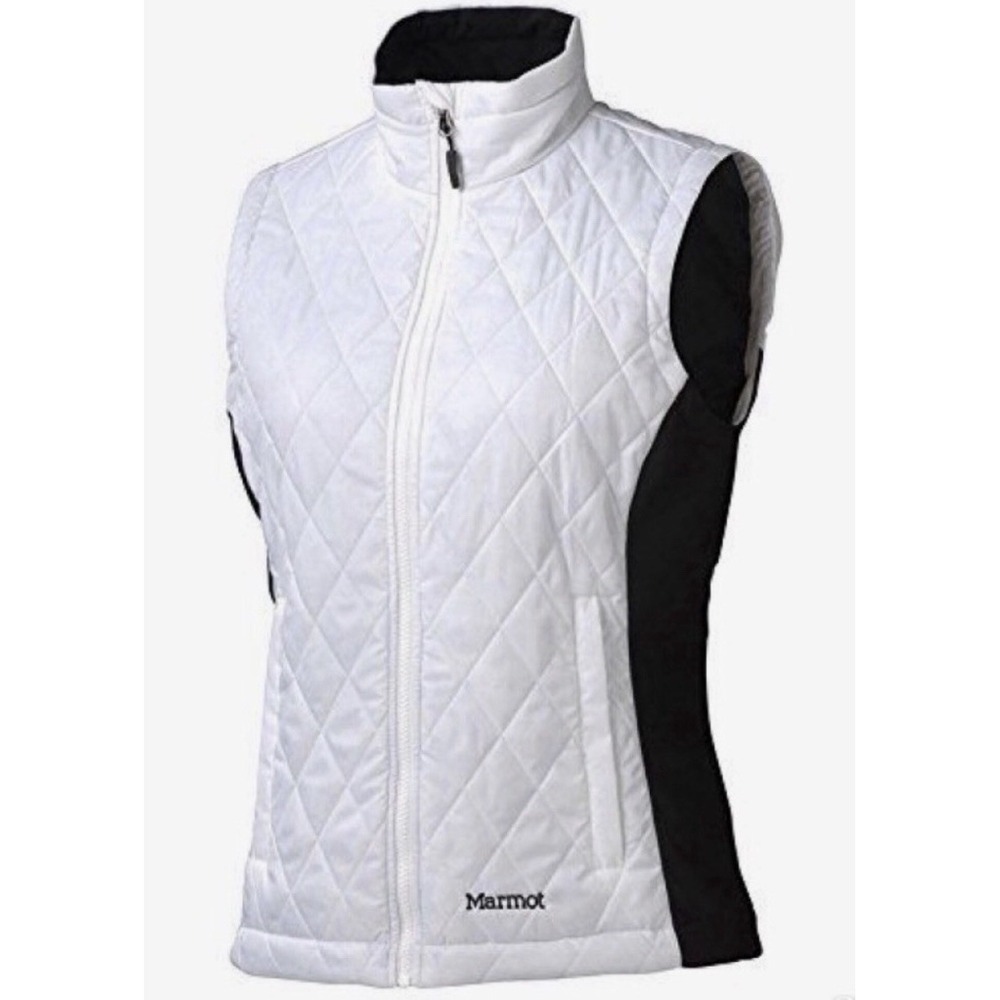 Marmot Kitzbuhel Quilted Vest Womens M White Outdoors Lightweight Insulated EUC
